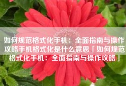 如何规范格式化手机：全面指南与操作攻略手机格式化是什么意思「如何规范格式化手机：全面指南与操作攻略」