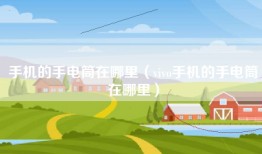手机的手电筒在哪里（vivo手机的手电筒在哪里）