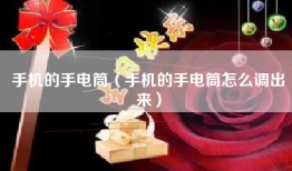 手机的手电筒（手机的手电筒怎么调出来）