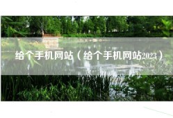 给个手机网站（给个手机网站2023）