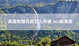 高德地图会员怎么开通 2024新渠道