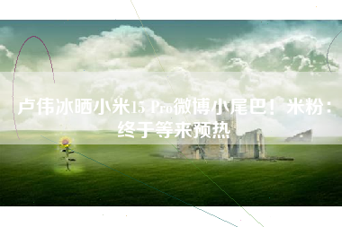 卢伟冰晒小米15 Pro微博小尾巴！米粉：终于等来预热