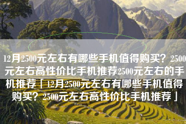 12月2500元左右有哪些手机值得购买？2500元左右高性价比手机推荐2500元左右的手机推荐「12月2500元左右有哪些手机值得购买？2500元左右高性价比手机推荐」